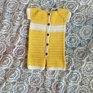 Crochet baby romper